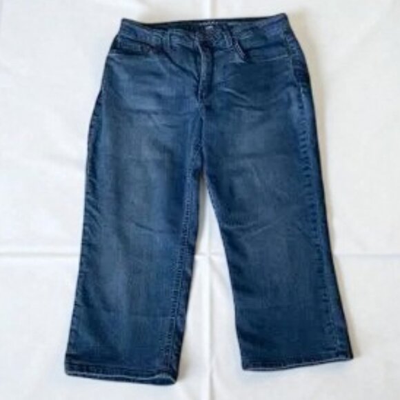 Riders by Lee Mid Rise Denim Blue Capri Jeans Size 10 - Picture 3 of 11